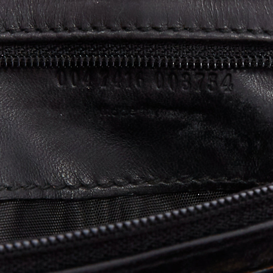 YVES SAINT LAURENT pink metallic scaled leather wraparound clutch bag