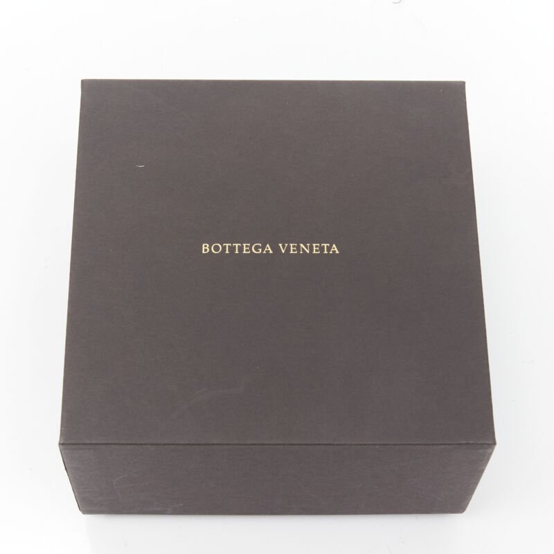 BOTTEGA VENETA  Spiral Coil forest green leather cuff bracelet