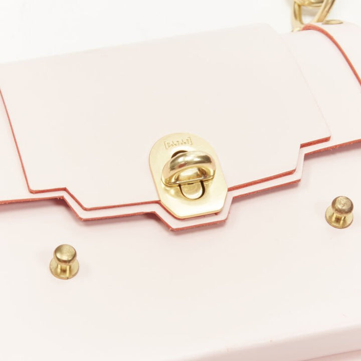 NIELS PEERAER Recycle pink Vegetable leather top handle half moon bag