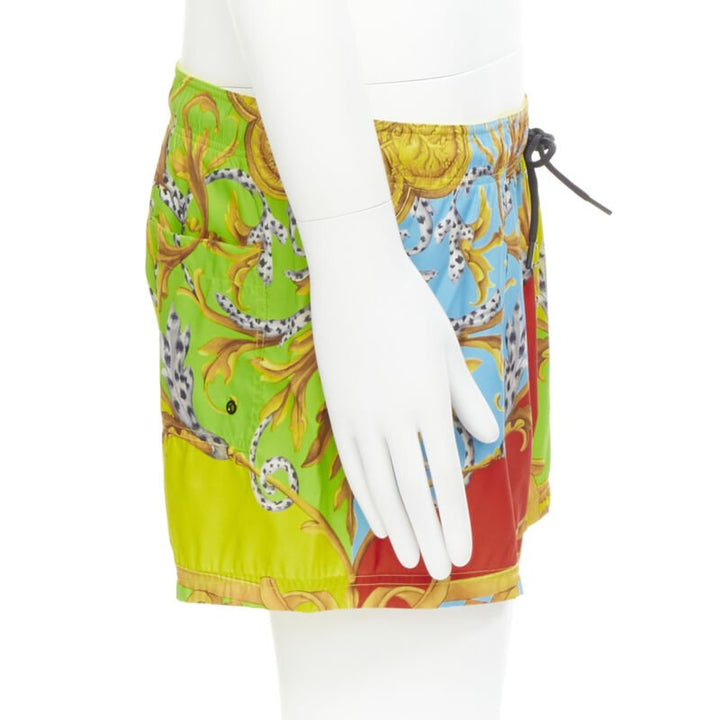 VERSACE Barocco Acanthus Pop print swim trunk shorts IT5 L
