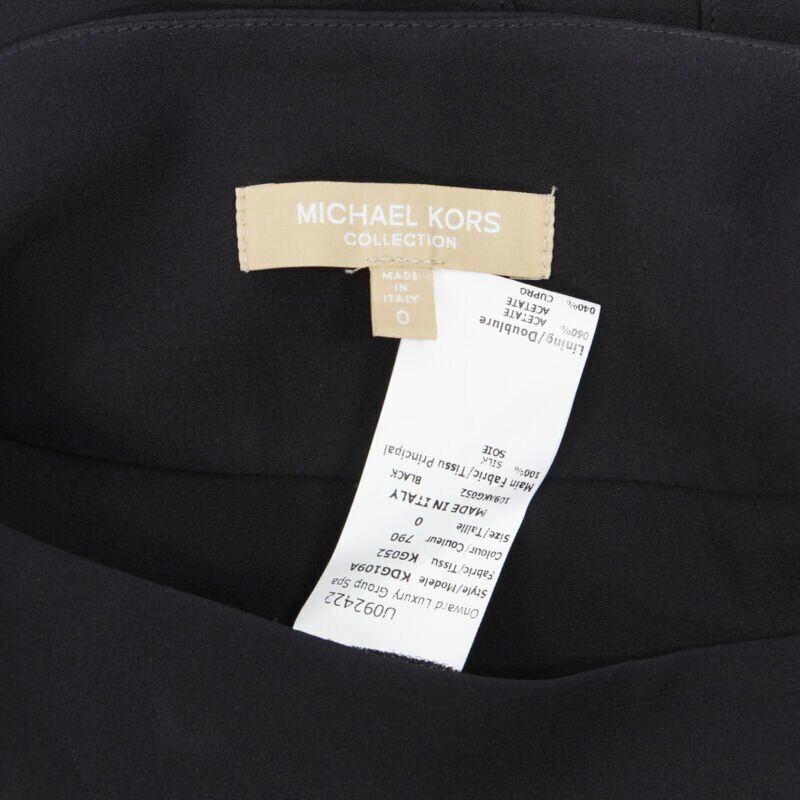 MICHAEL KORS COLLECTION  100% silk flapper hem knee length skirt US0 25"