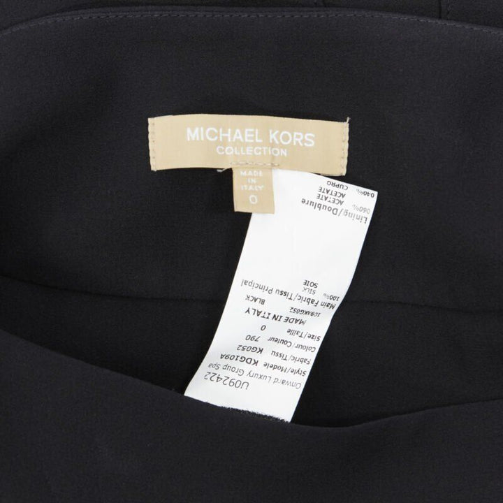 MICHAEL KORS COLLECTION  100% silk flapper hem knee length skirt US0 25"