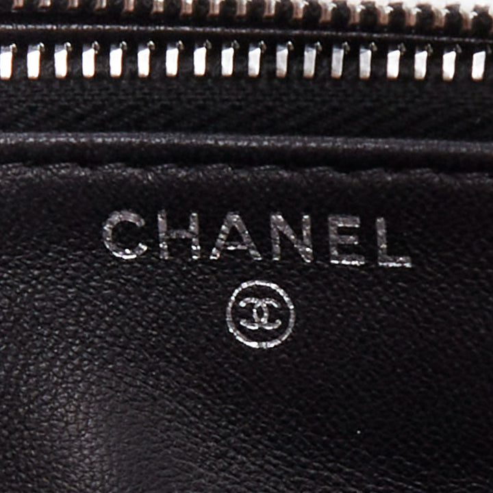 CHANEL Mini Gabrielle black scaled leather patent trim double CC crossbody bag