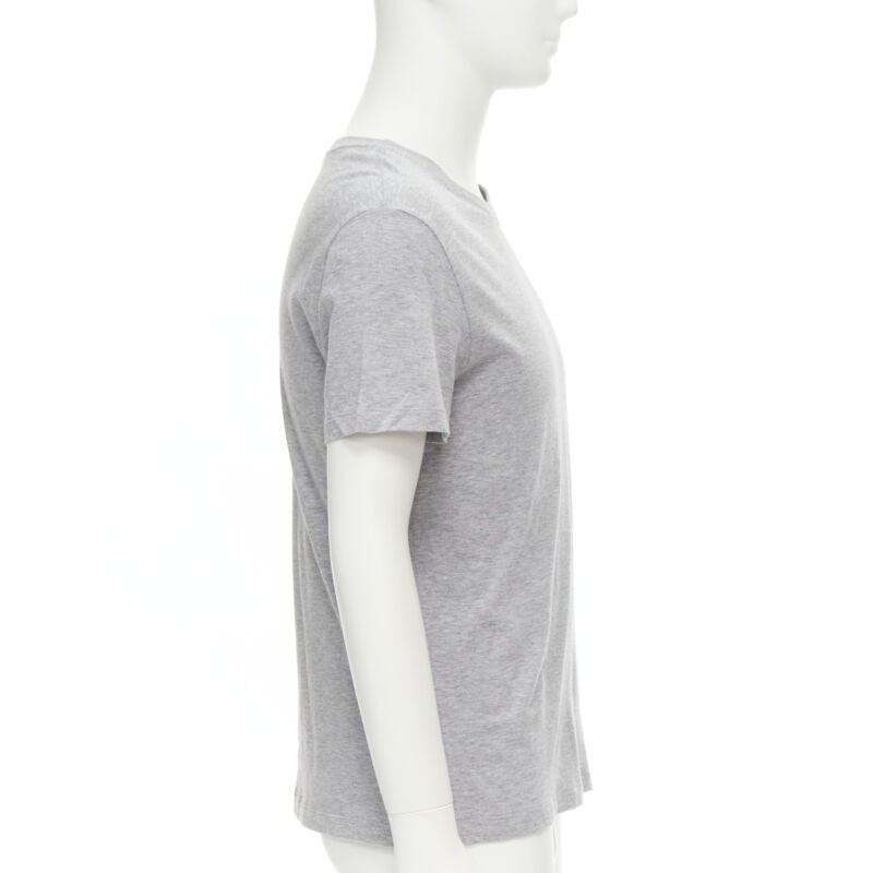 VERSACE white Gianni Signature logo embroidery grey tshirt Taylor Fit S
