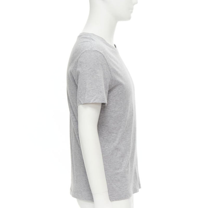 VERSACE white Gianni Signature logo embroidery grey tshirt Taylor Fit S
