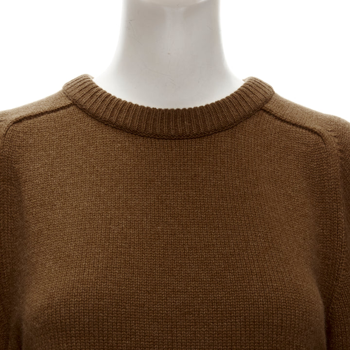 CHLOE 100% cashmere brow round puff sleeve cropped sweater S