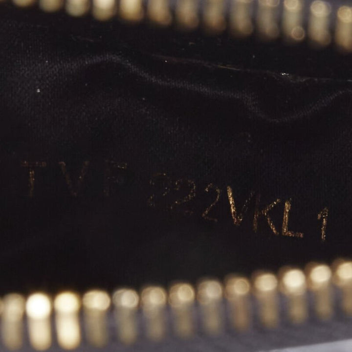 VALENTIN Rockstud black patent leather studded gold chain circle crossbody bag