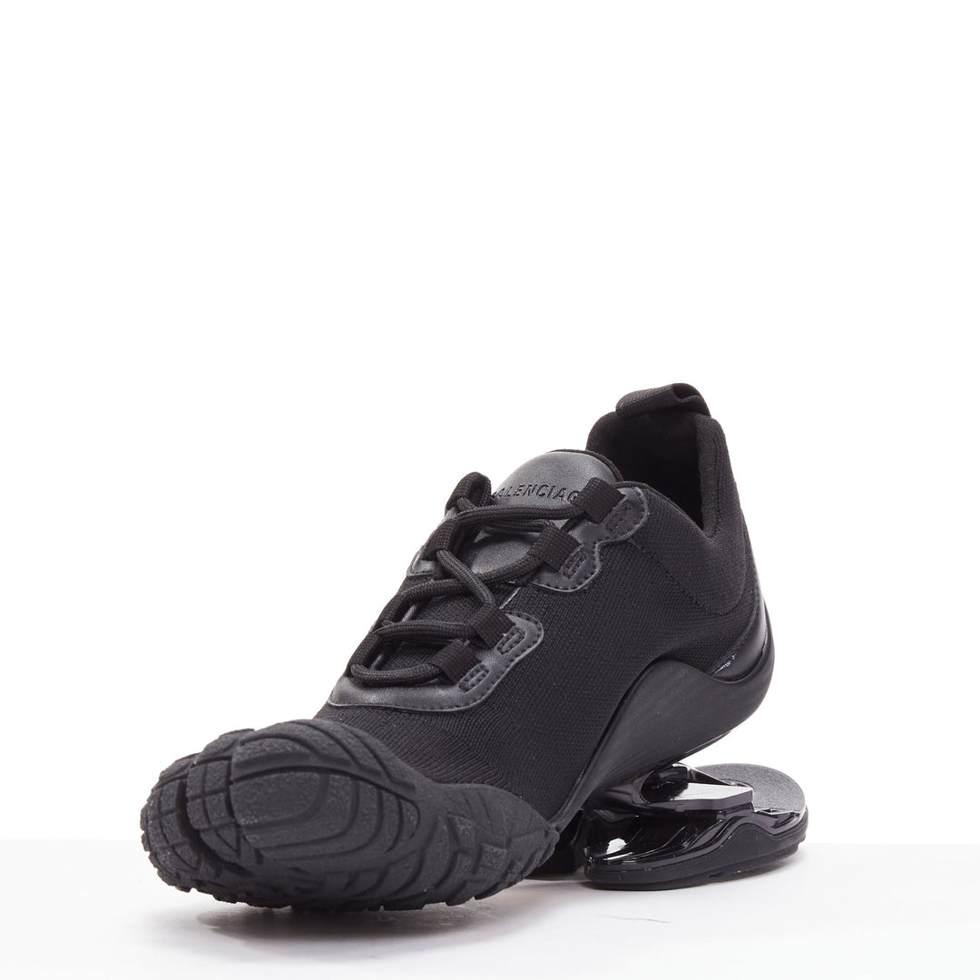BALENCIAGA Vibram Toe black technical 5-toe suspension heel sneakers EU37