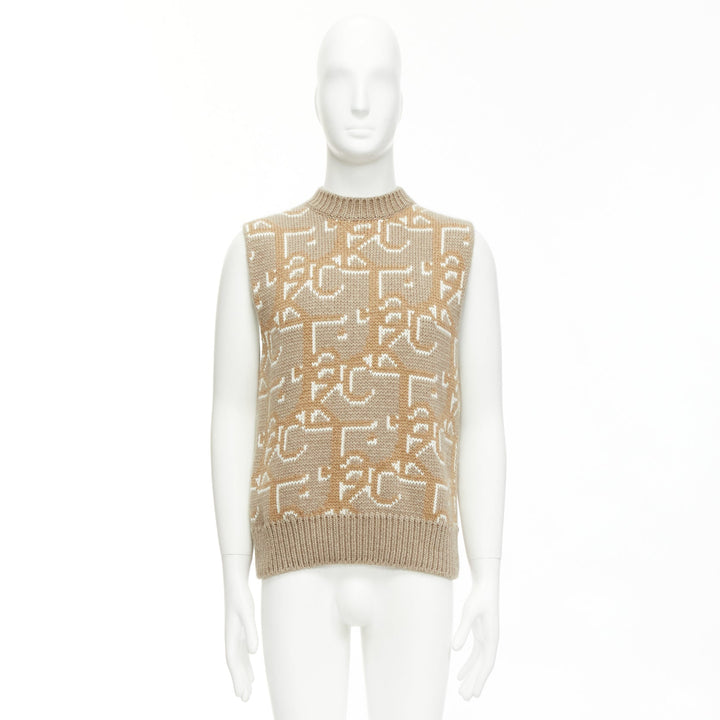 DIOR 2022 Travis Scott Cactus Jack 100% cashmere monogram sweater vest XXS