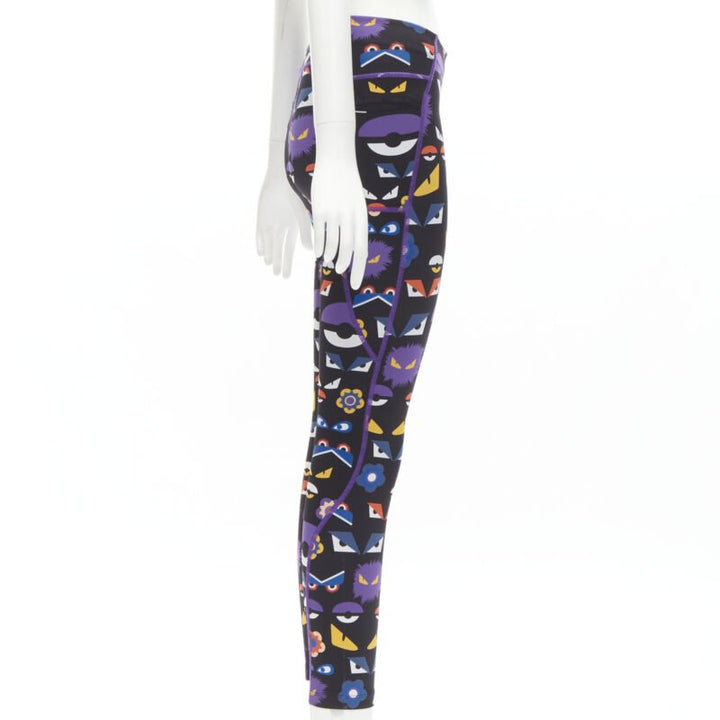 FNEDI Monster Bug Eye black graphic print Activewear leggings