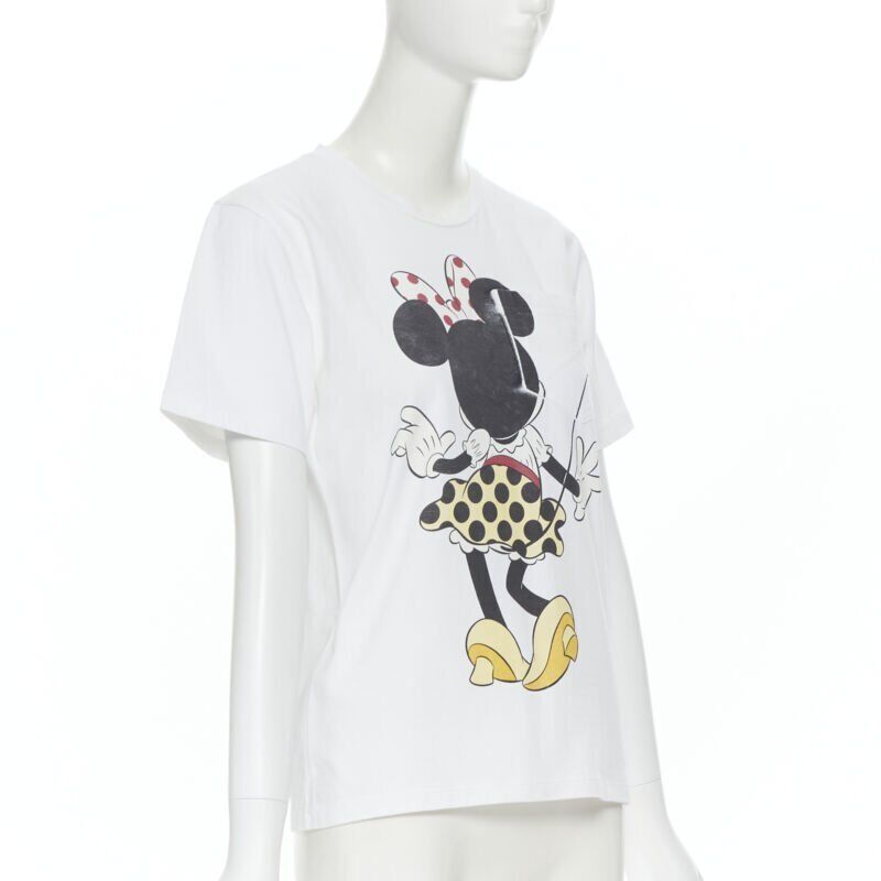 VICTORIA BECKHAM white Disney Minnie Mouse print short sleeve tshirt US2