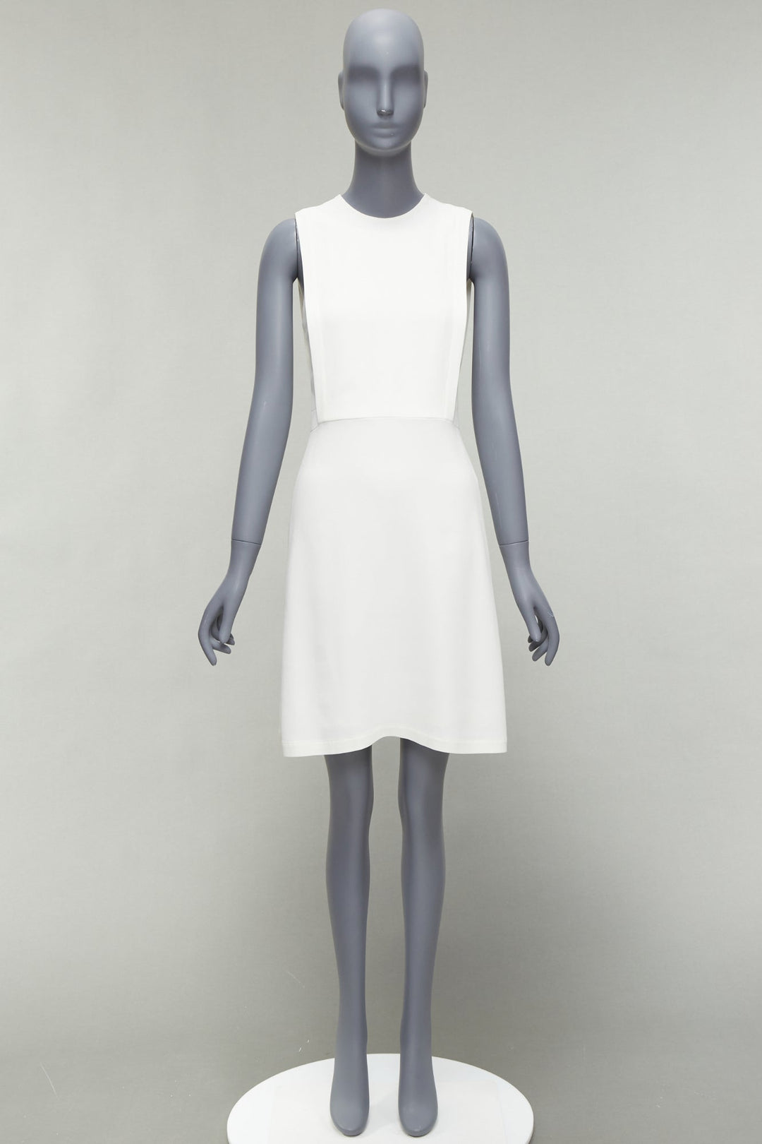 THEORY Rimlan white silky layered top A-line dress US0 XS