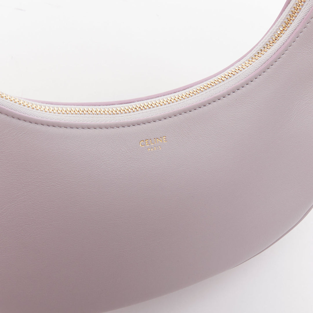 CELINE 2021 Ava lavender purple calfskin leather half moon shoulder bag