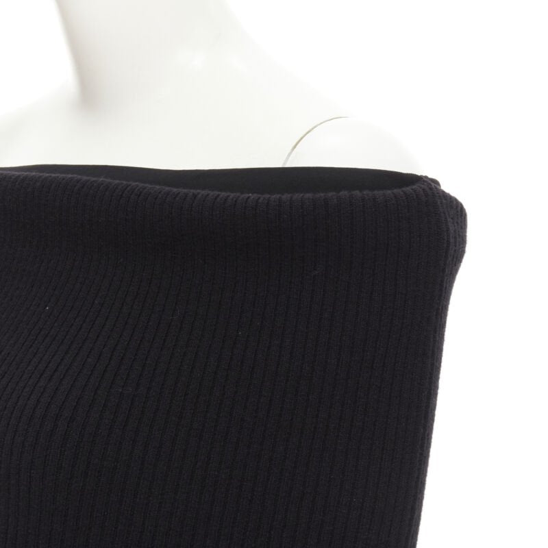 BURBERRY Riccardo Tisci Runway ribbed knit foldover cocoon bubble dress UK6 XS