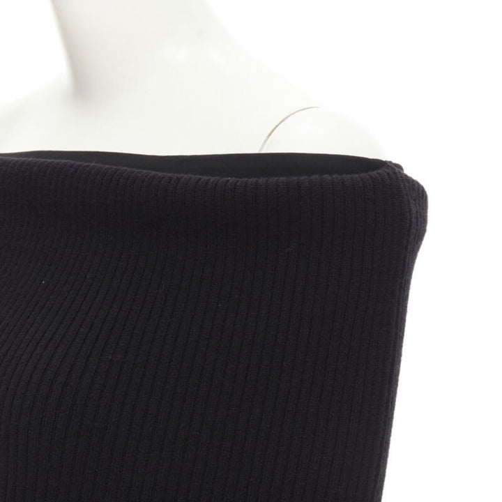 BURBERRY Riccardo Tisci Runway ribbed knit foldover cocoon bubble dress UK6 XS
