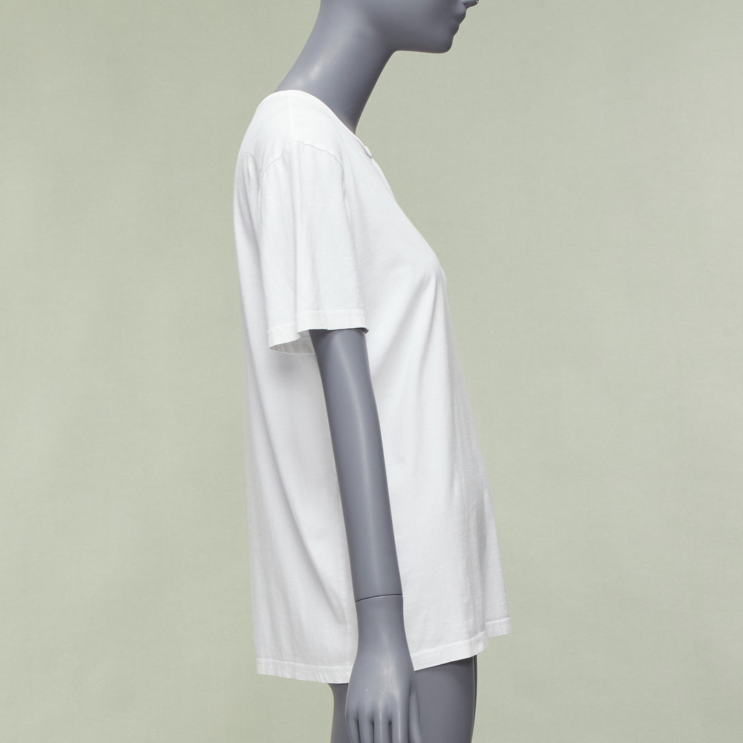 DIOR HOMME Kaws white yellow cross eye logo bee embroidery tshirt XS