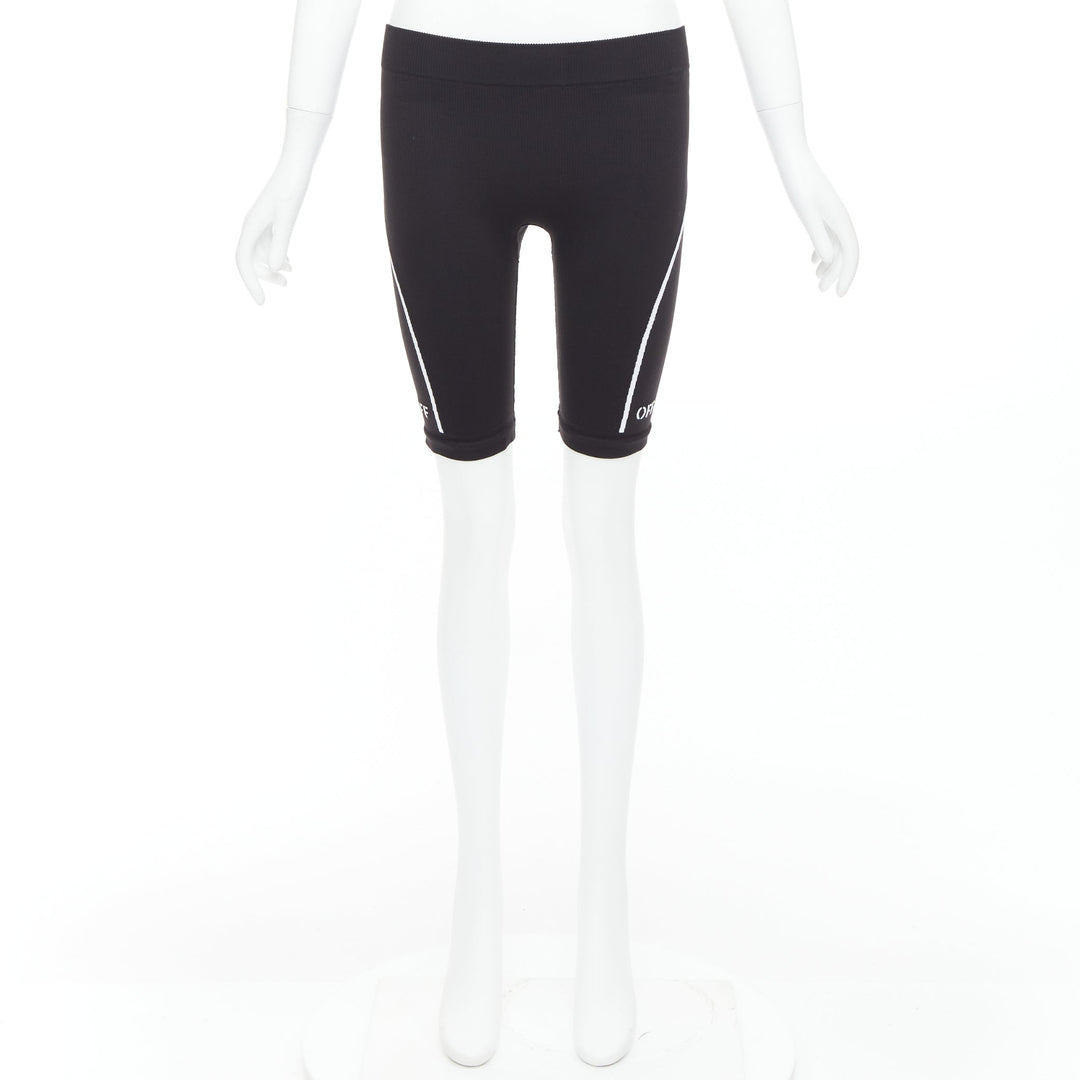 OFF WHITE Athleisure Virgil Abloh eco friendly black cyclist shorts M