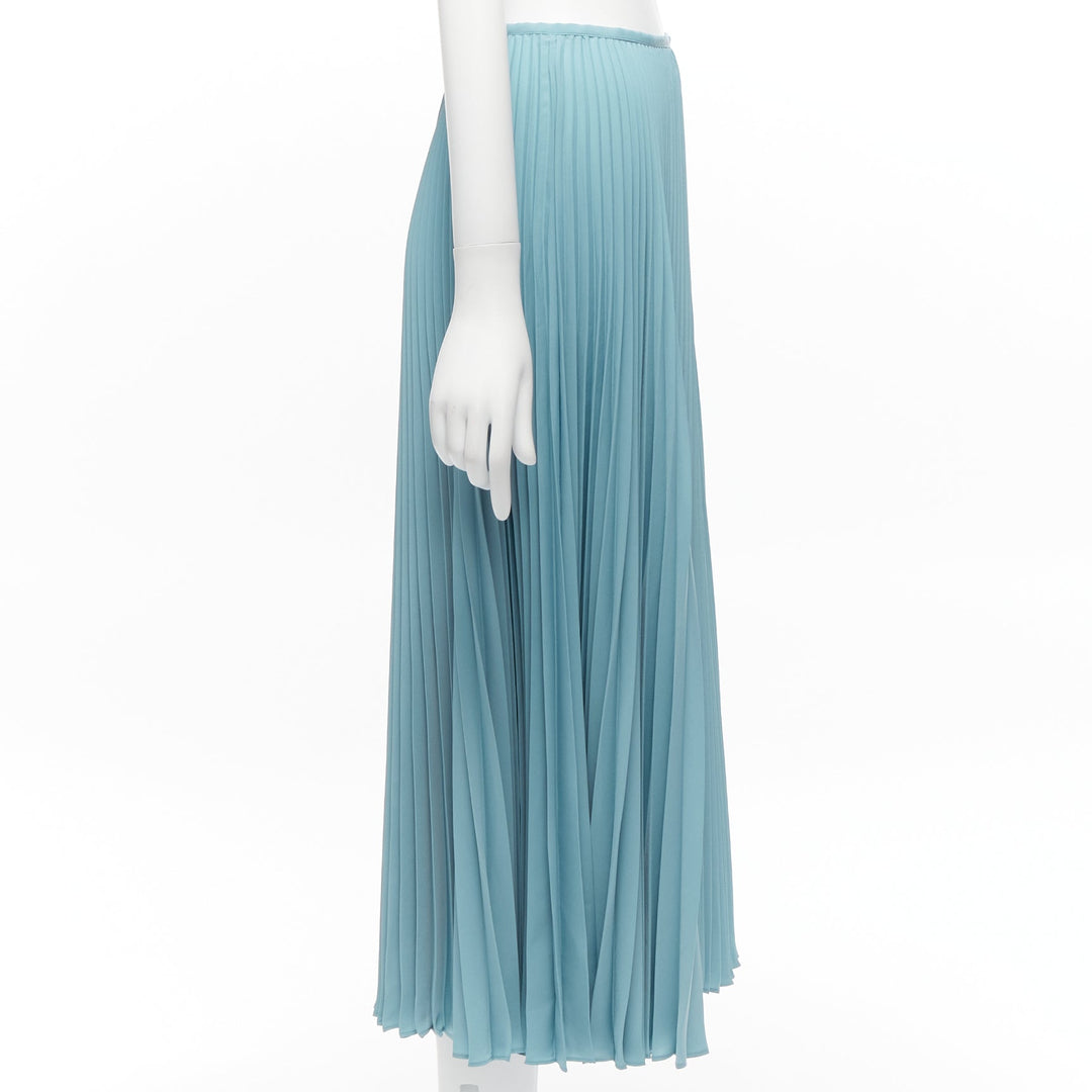 JOSEPH Abbot blue accordion pleats center seam round table skirt FR34 XS