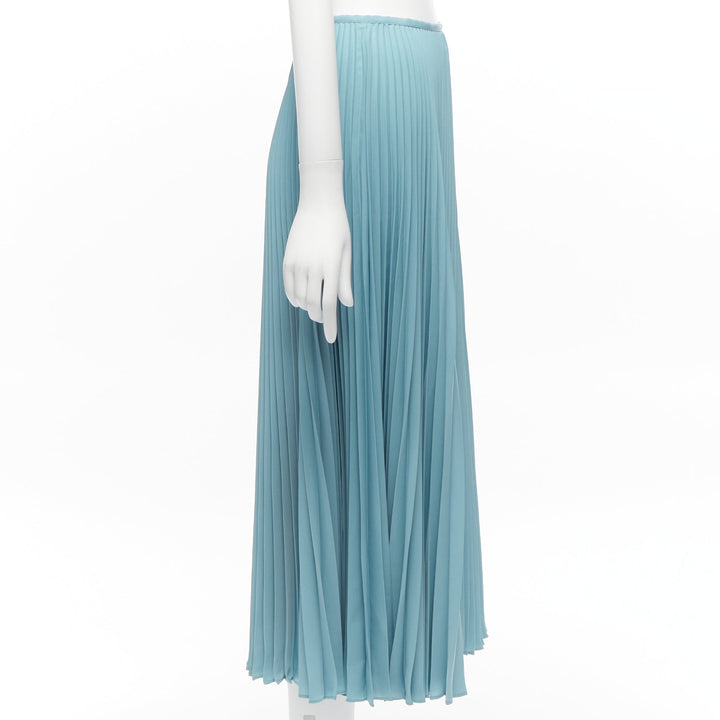 JOSEPH Abbot blue accordion pleats center seam round table skirt FR34 XS