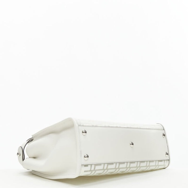 rare FENDI 2019 Limited Peekaboo FF Zucca clear PVC monogram perspex handle bag