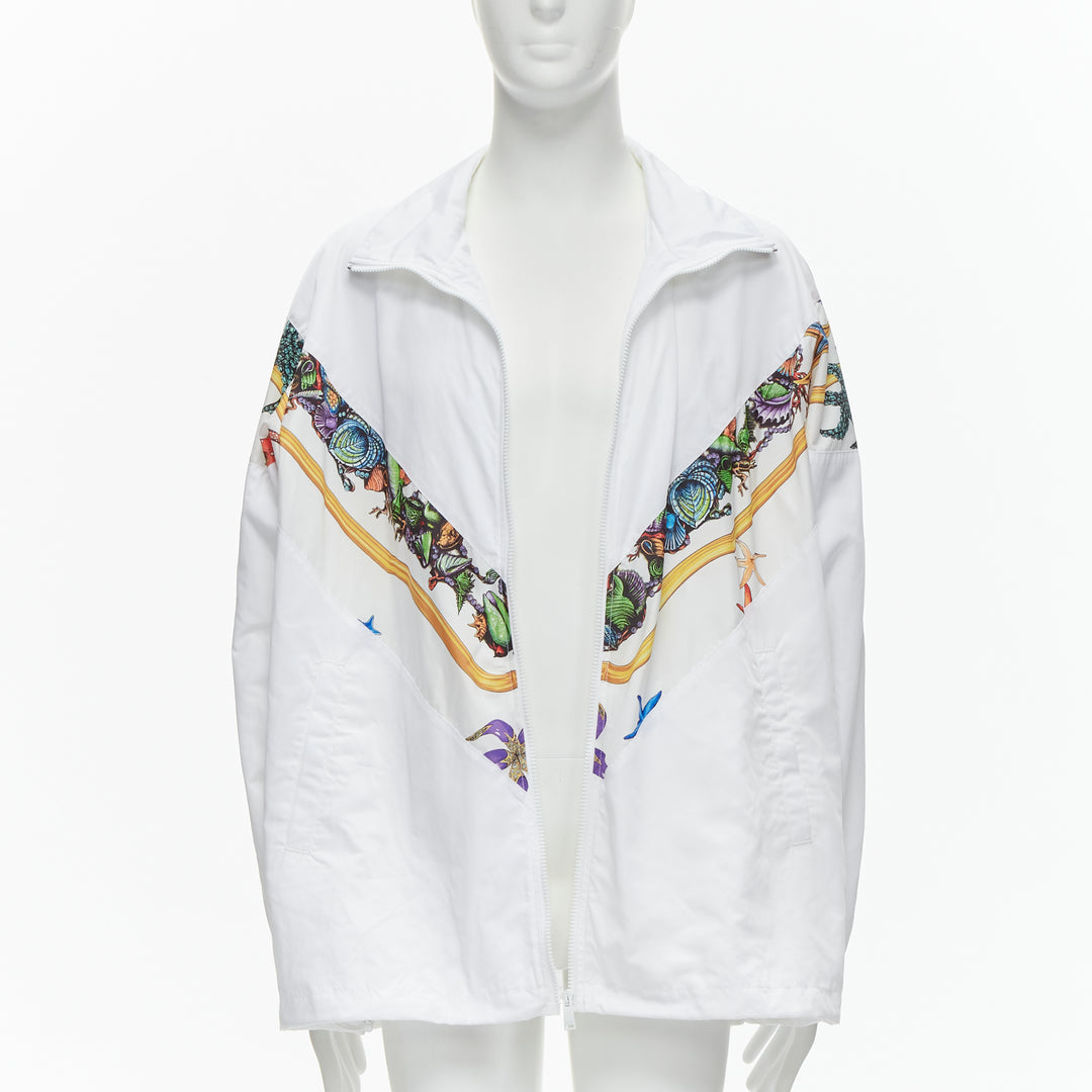 VERSACE 2021 Tresor De La Mer Runway white starfish track jacket IT50 L
