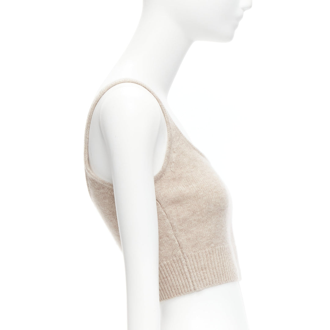 REFORMATION Varenne 100% recycled cashmere scoop neck cropped tank top XS