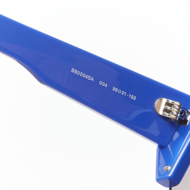 BALENCIAGA DEMNA BB0004SA blue mirrored reflective acetate temple sunglasses