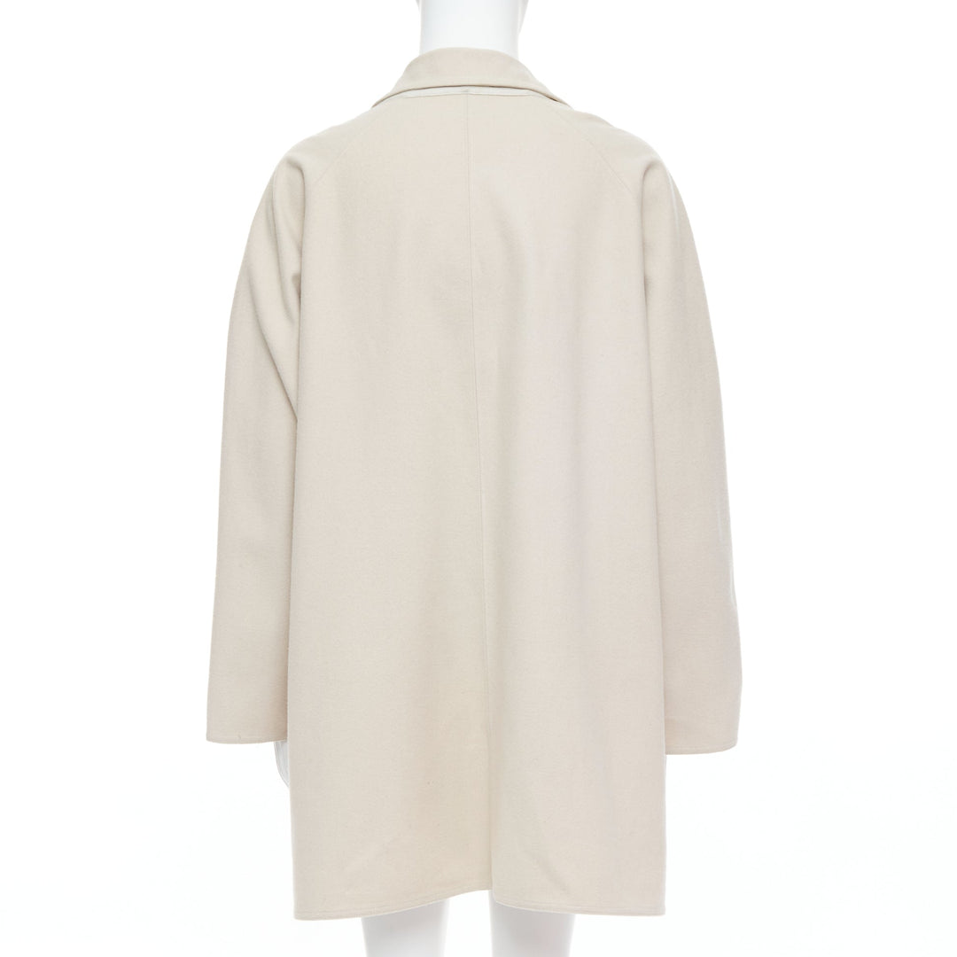 YOHJI YAMAMOTO stone grey wooly pocketed zip up boxy coat M
