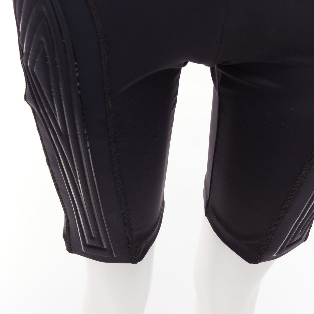 FENDI 2019 FFreedom black neoprene rubber compression biker shorts IT40 S