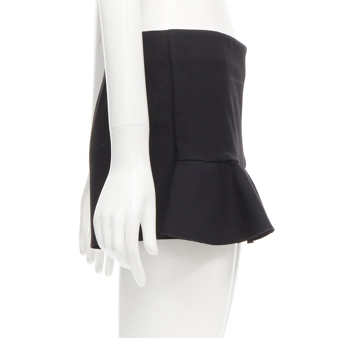 RED VALENTINO black frilly ruffle hem mid rise shorts skirts skorts IT38 XS