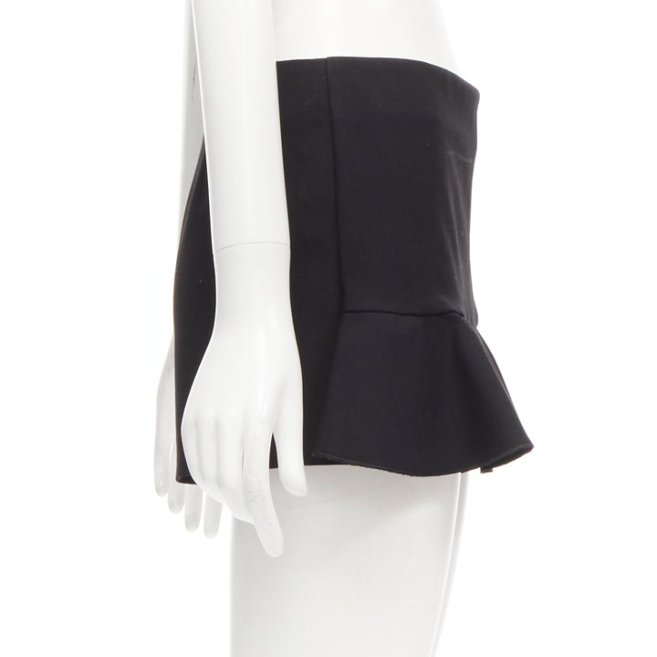 RED VALENTINO black frilly ruffle hem mid rise shorts skirts skorts IT38 XS