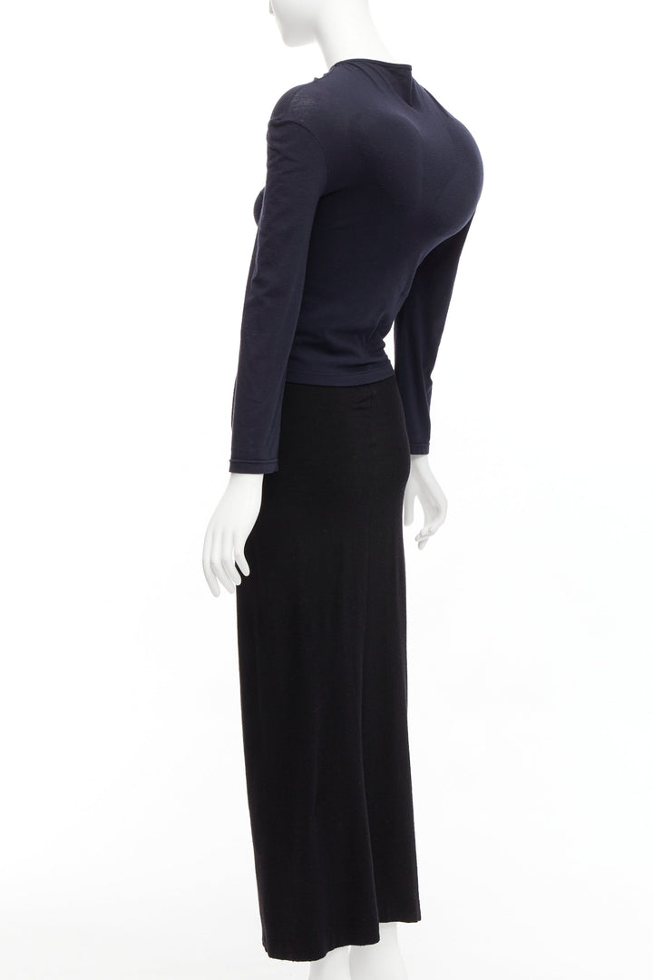COMME DES GARCONS 1997 Lumps Bumps black padded irregular top gathered skirt M