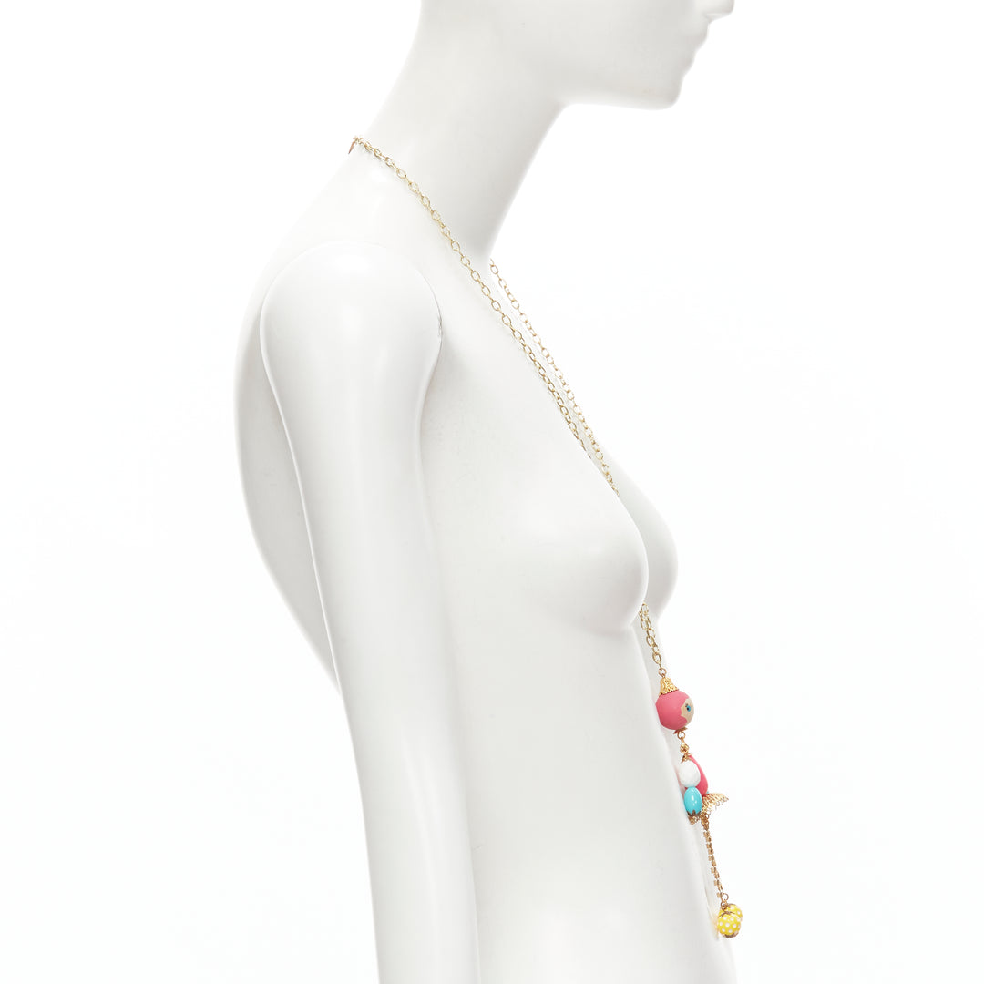 PATCH NYC colourful wood puppet doll charm necklace