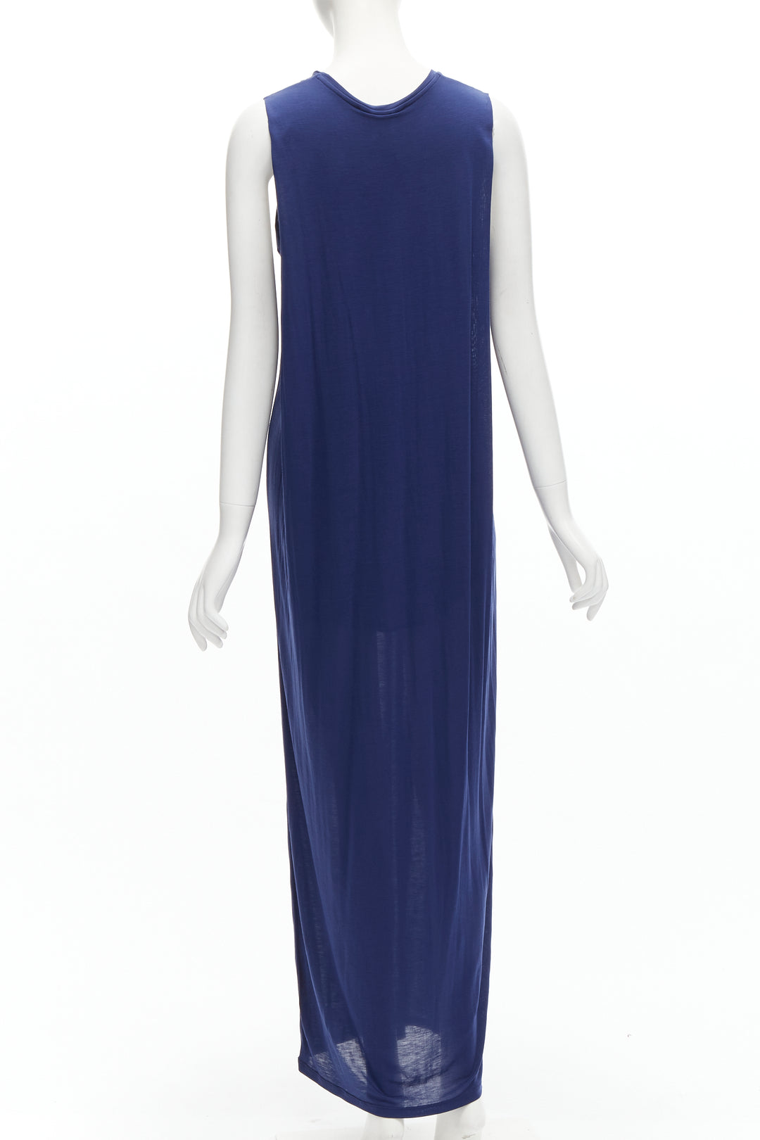 ACNE STUDIOS 2016 Ormanda Tencel navy cape illusion layered tank dress S