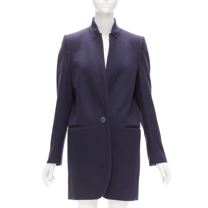 STELLA MCCARTNEY 2013 Bryce navy wool cashmere longline blazer coat IT42 M