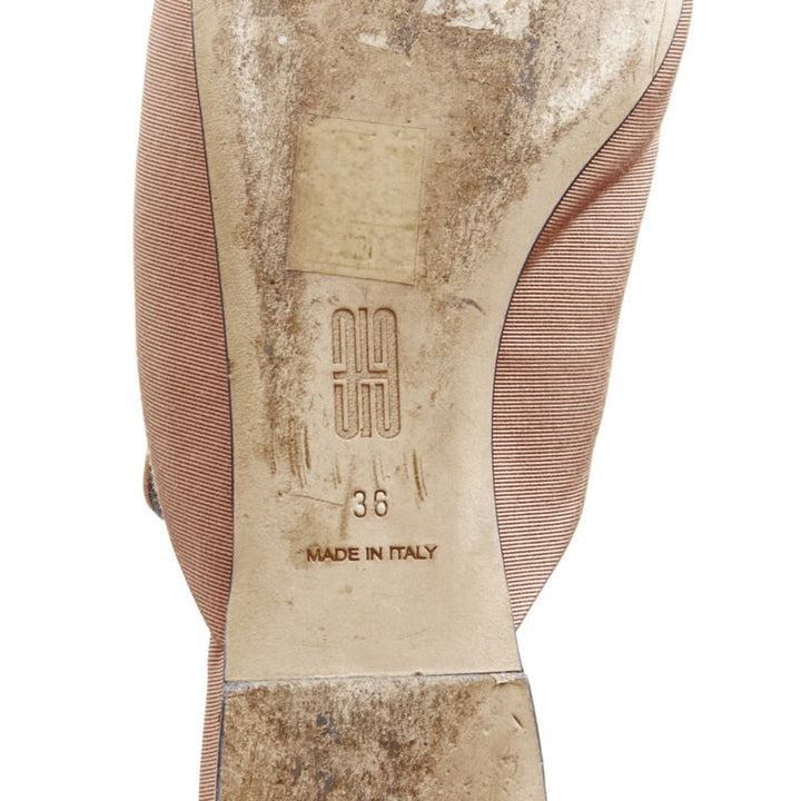 SANAYI 313 beige silver fabric embroidery slip on babouche slippers EU36