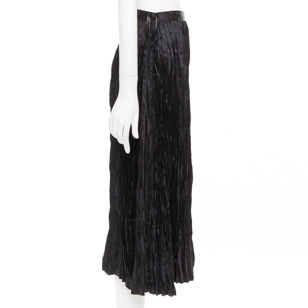 JUNYA WATANABE 2018 black plisse extended constructed waistline midi skirt XS