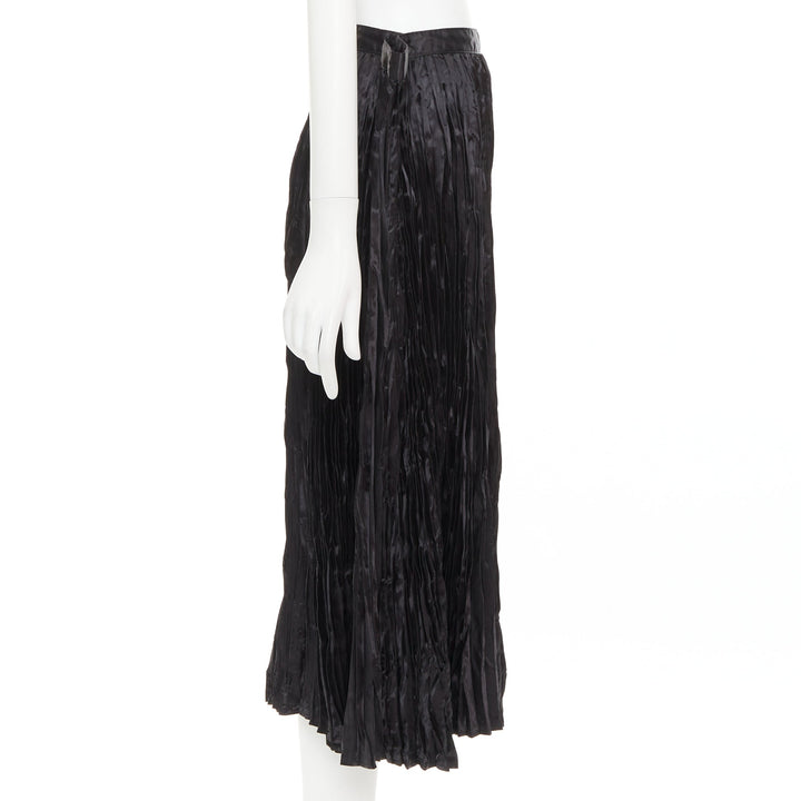 JUNYA WATANABE 2018 black plisse extended constructed waistline midi skirt XS