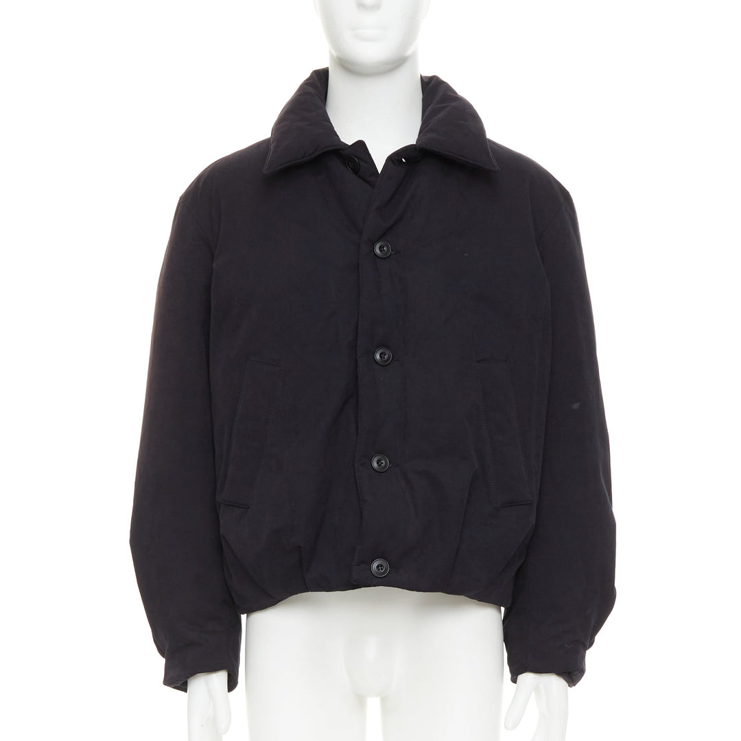 COOR Korea Minimal Cara black cotton blend duck down feather puffer jacket M