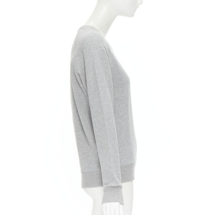 MAISON KITSUNE 100% cotton jersey fox embroidery logo pullover sweater XXS