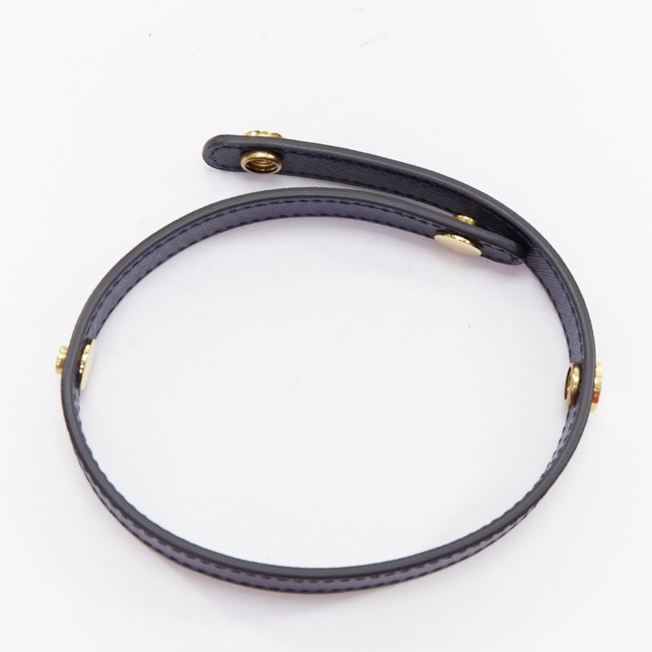 MARNI Trunk navy burgundy textured leather clasp crossbody bag