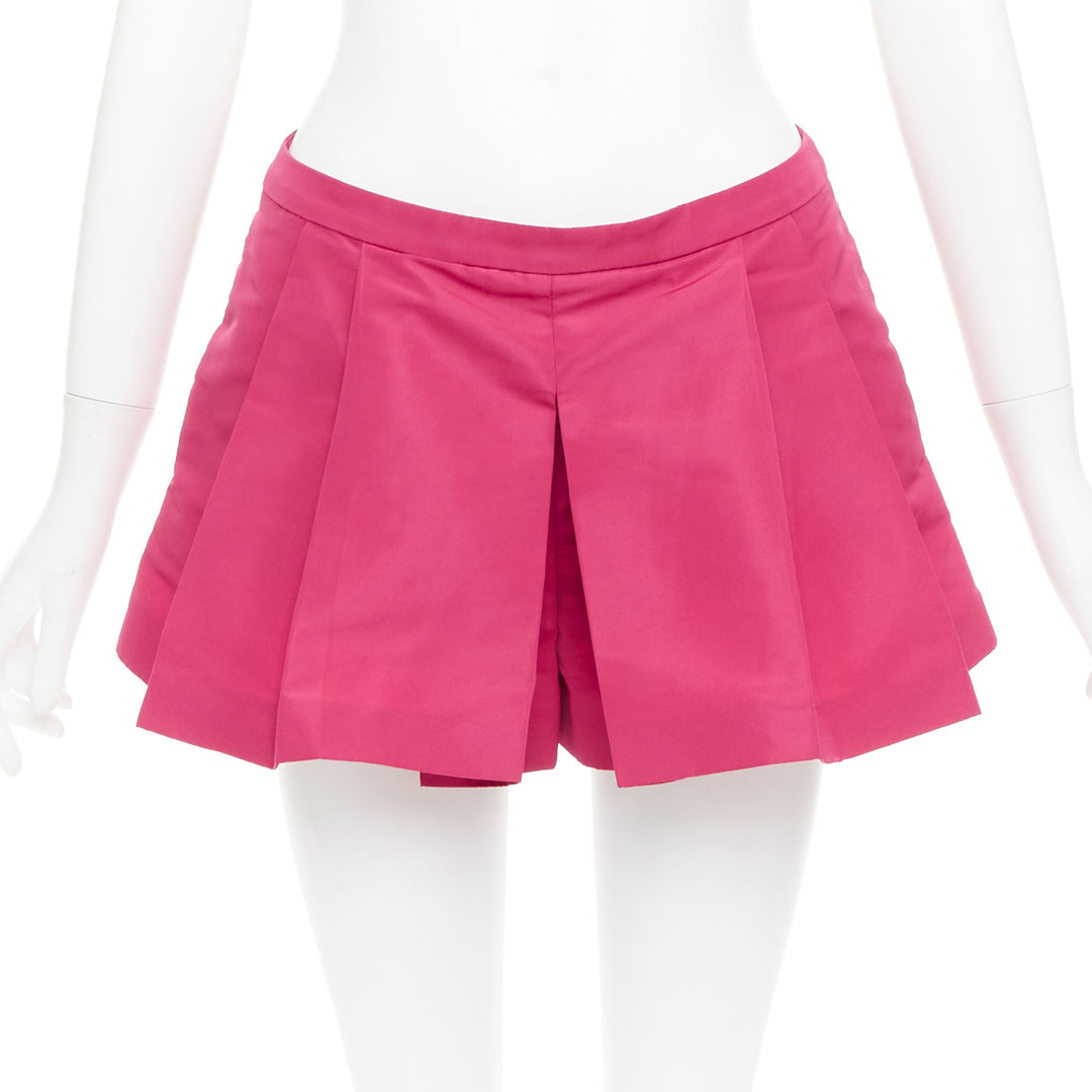 RED VALENTINO rose pink high waisted pleated mini skort skirt IT38 XS
