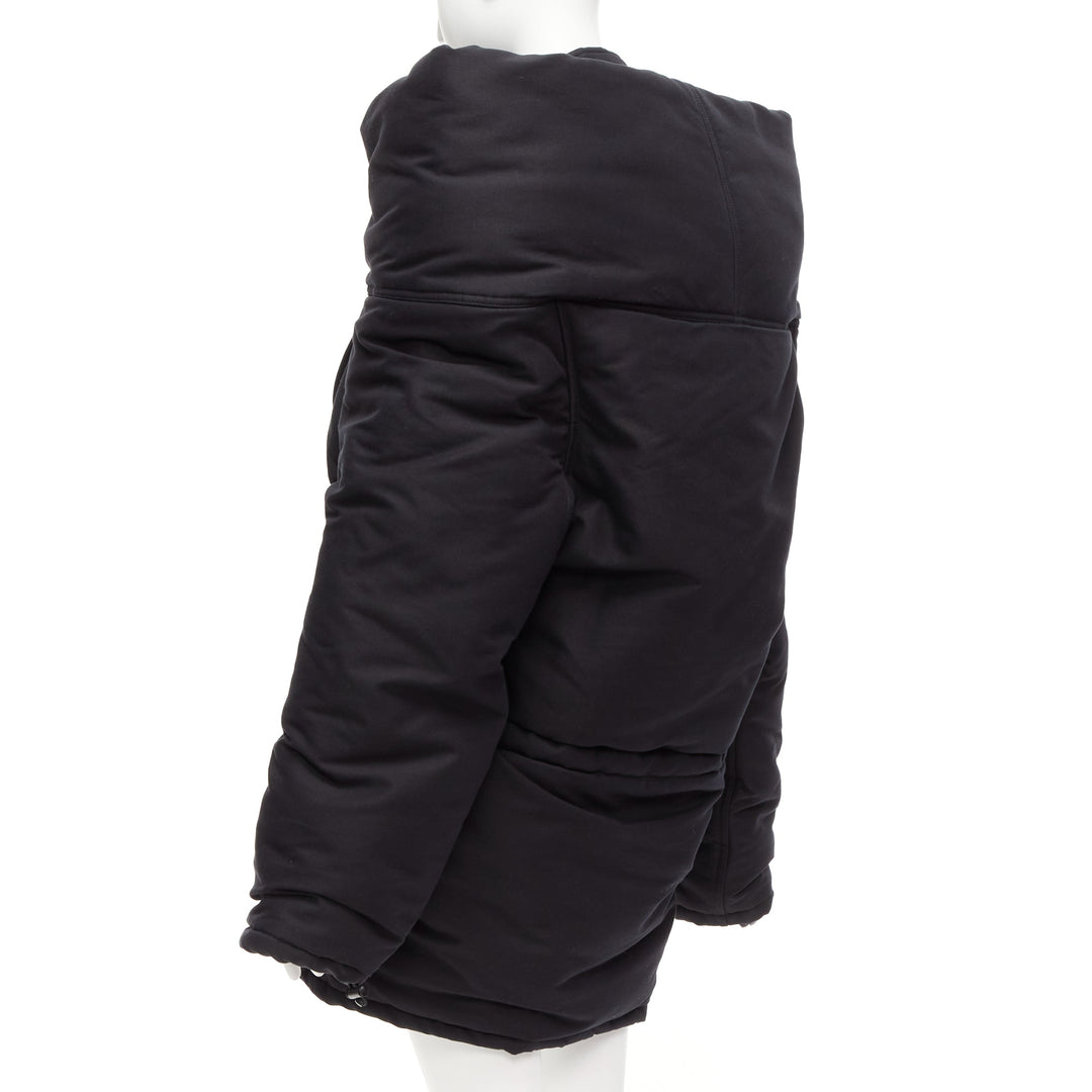 rare BALENCIAGA Demna 2021 Runway CB Parka black deconstructed jacket FR34 XS