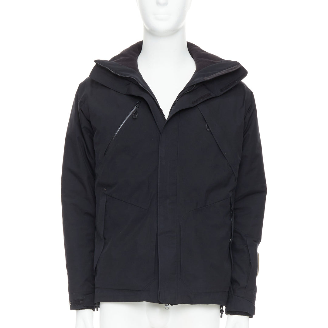 GOLDWIN black goretex padded logo zip pockets ski jacket M