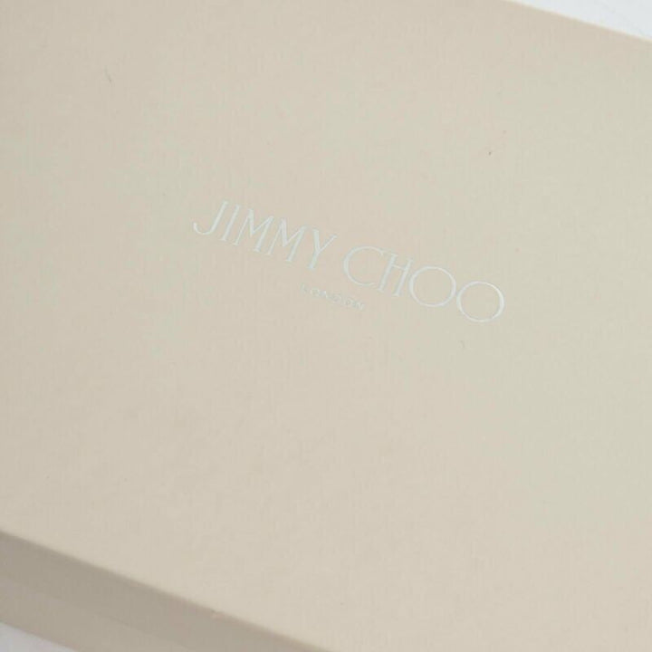 JIMMY CHOO black leather flower brooch caged strappy heel sandals EU35.5 US5.5