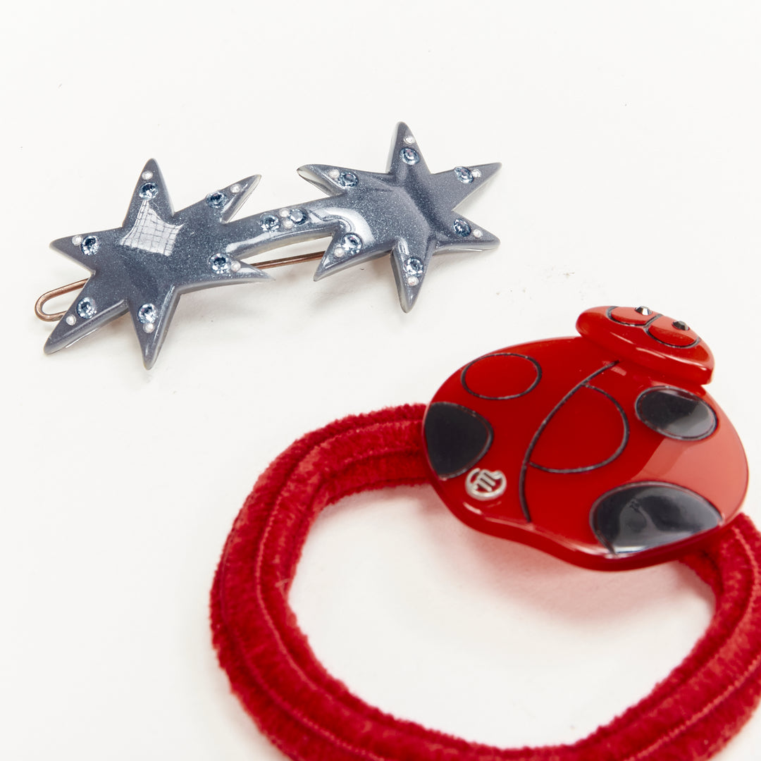 CHIC & MODE Alexandre Zouari ladybug piglet star cloud hair clip tie X4