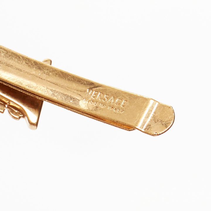 VERSACE Virtus gold baroque big V logo baroque single hair clip