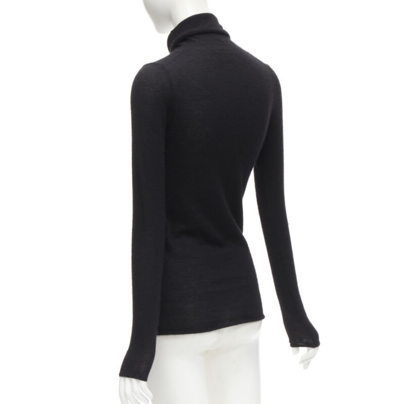 CLUB MONACO 100% Italian cashmere black turtleneck long sleeves sweater S