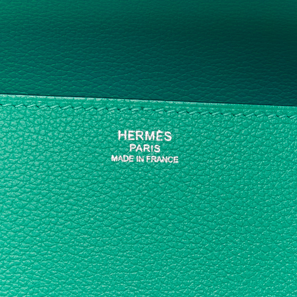 HERMES 2019 Twins green blue asymmetric snap flap reversible crossbody bag