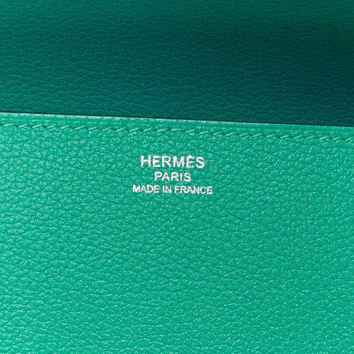 HERMES 2019 Twins green blue asymmetric snap flap reversible crossbody bag